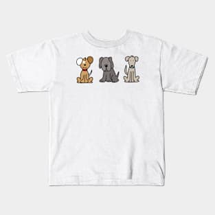 Three Pups Kids T-Shirt